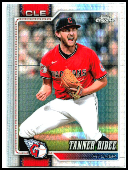 2026 Topps Chrome Prism #89 Tanner Bibee Cleveland Guardians