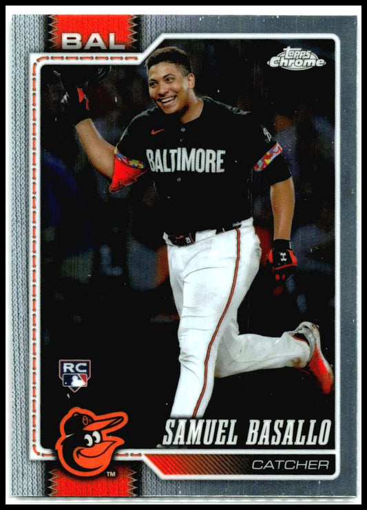 2026 Topps Chrome #7 Samuel Basallo Rookie Baltimore Orioles