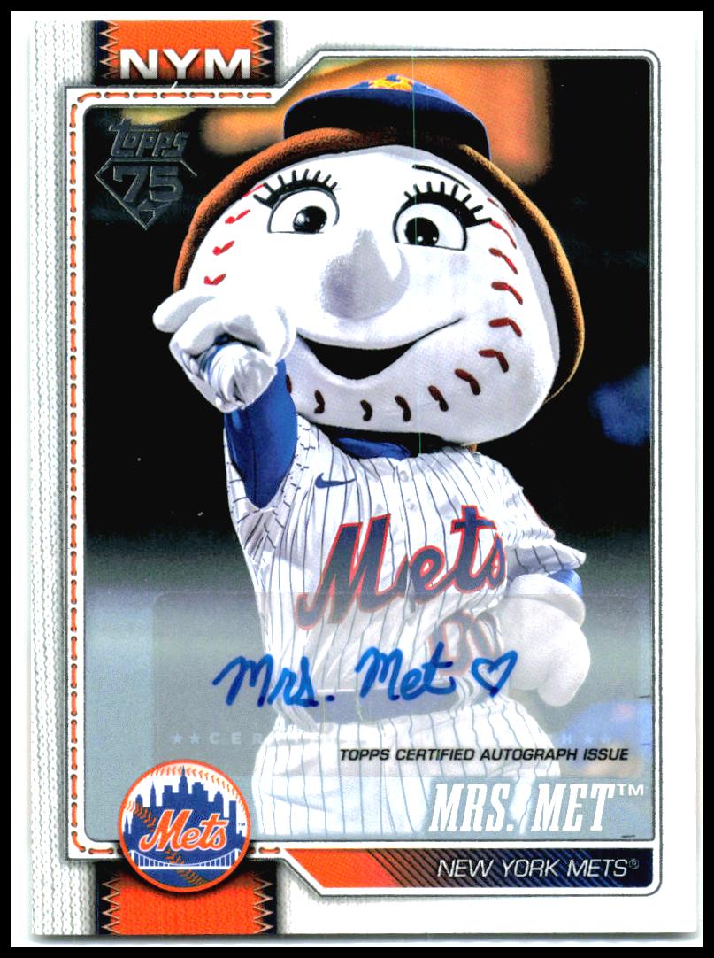 2026 Topps Mascots Autographs #M-14 Mrs. Met Auto #/99 New York Mets