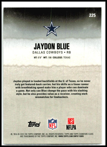 2025 Topps Signature Class Chrome Orange Lava# /50 #225 Jaydon Blue Rookie