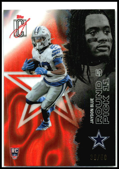 2025 Topps Signature Class Chrome Orange Lava# /50 #225 Jaydon Blue Rookie