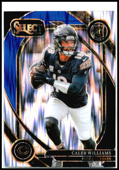 2024 Panini Select Blue & Green Prizm Shock #216 Caleb Williams Rookie Bears