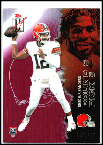 2025 Topps Signature Class Chrome Magenta /250 #228 Shedeur Sanders Rookie