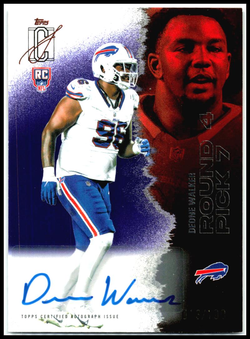 2025 Topps Signature Class Autographs Purple #205 Deone Walker Rookie Auto Bills