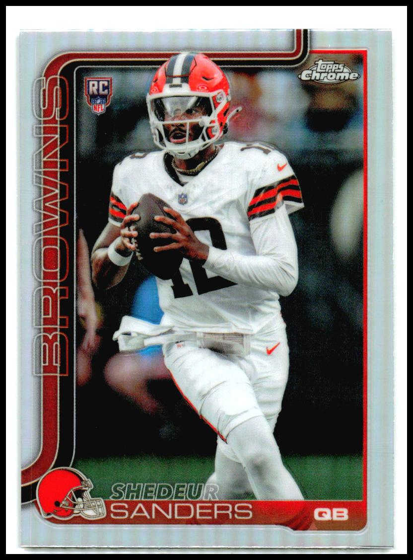 2025 Topps Chrome Refractor #315 Shedeur Sanders Rookie Cleveland Browns