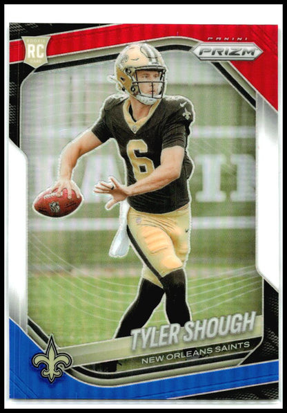2025 Panini Prizm Red, White, Blue #429 Tyler Shough Rookie New Orleans Saints