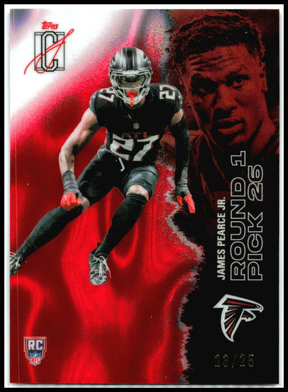 2025 Topps Signature Class Chrome Red Lava /25 #130 James Pearce JR Rookie