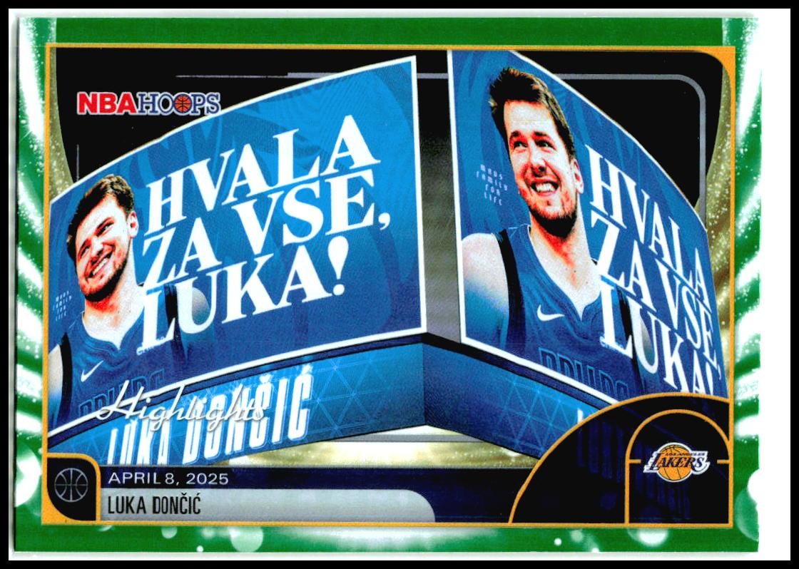 2025-26 Hoops Green Hoops #269 Luka Dončić Los Angeles Lakers