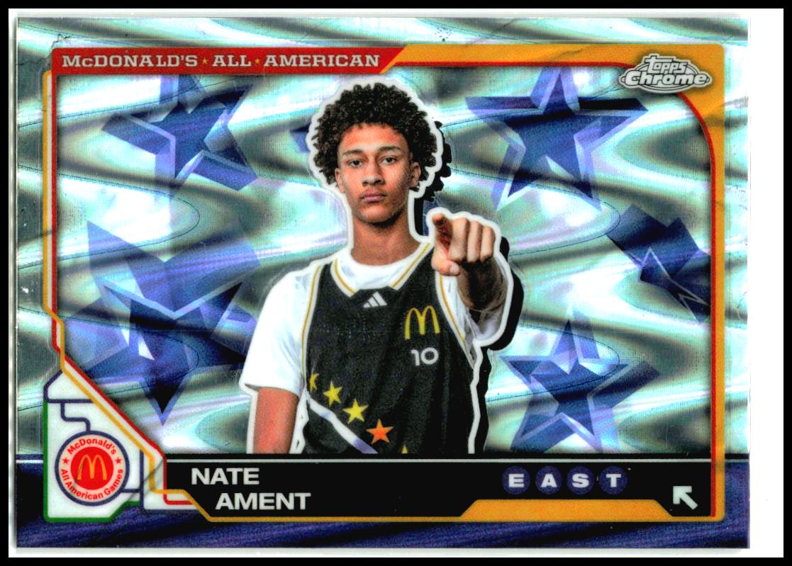 2025 Topps Chrome McDonald's All American Raywave #41 Nate Ament