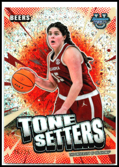 2024-25 Bowman U Best Tone Setters Orange Mini Diamond /25 #TS-16 Raegan Beers