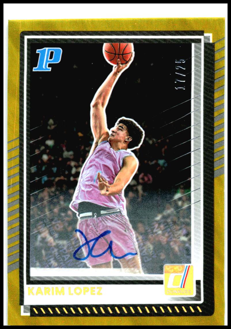 2025-26 Donruss Yellow Lava Auto /25 #92 Karim Lopez
