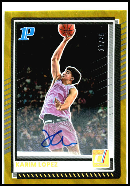 2025-26 Donruss Yellow Lava Auto /25 #92 Karim Lopez