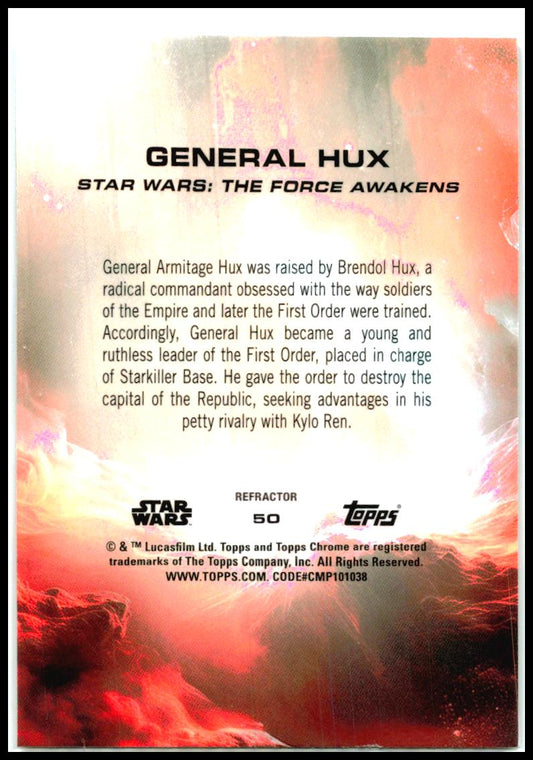 2025 Topps Chrome Star Wars Refractor #50 General Hux