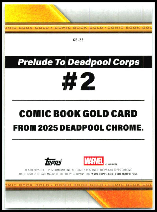 2025 Topps Chrome Marvel Deadpool Comic Book Gold #CB-22 Kidpool