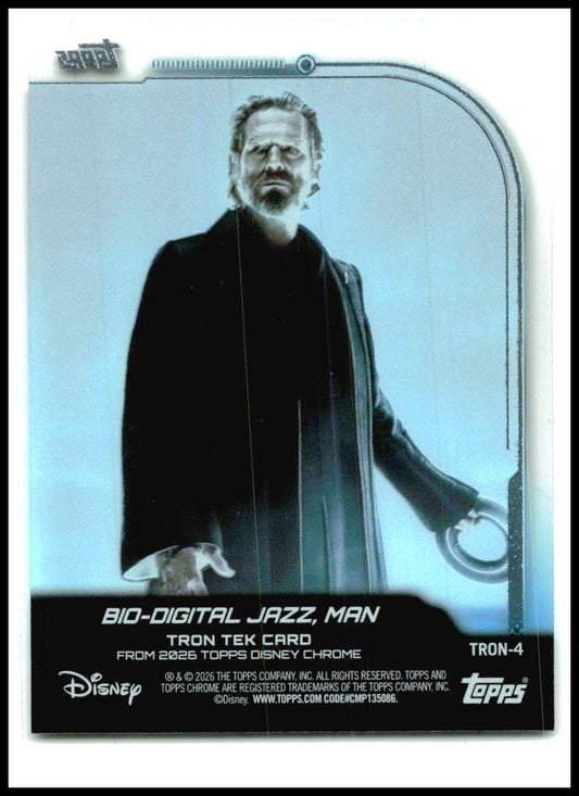2026 Topps Chrome Disney Tron Tek #TR0N-4 Bio-digital jazz, man