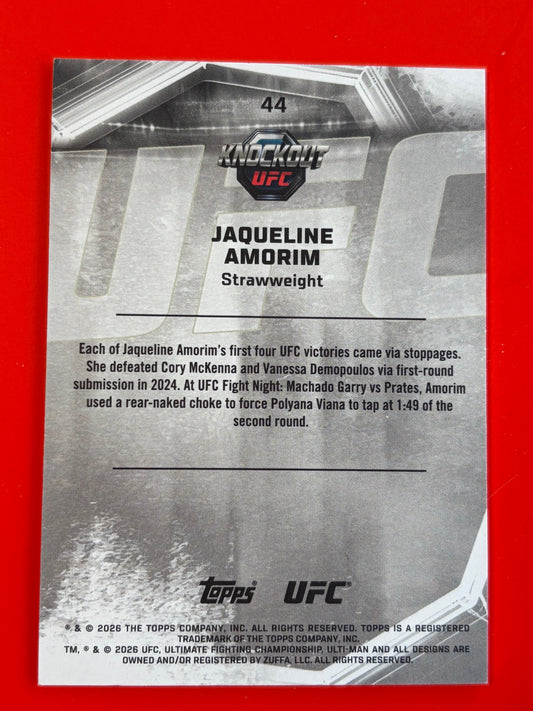 2026 Topps Knockout UFC Bronze #44 Jaqueline Amorim Rookie #/299