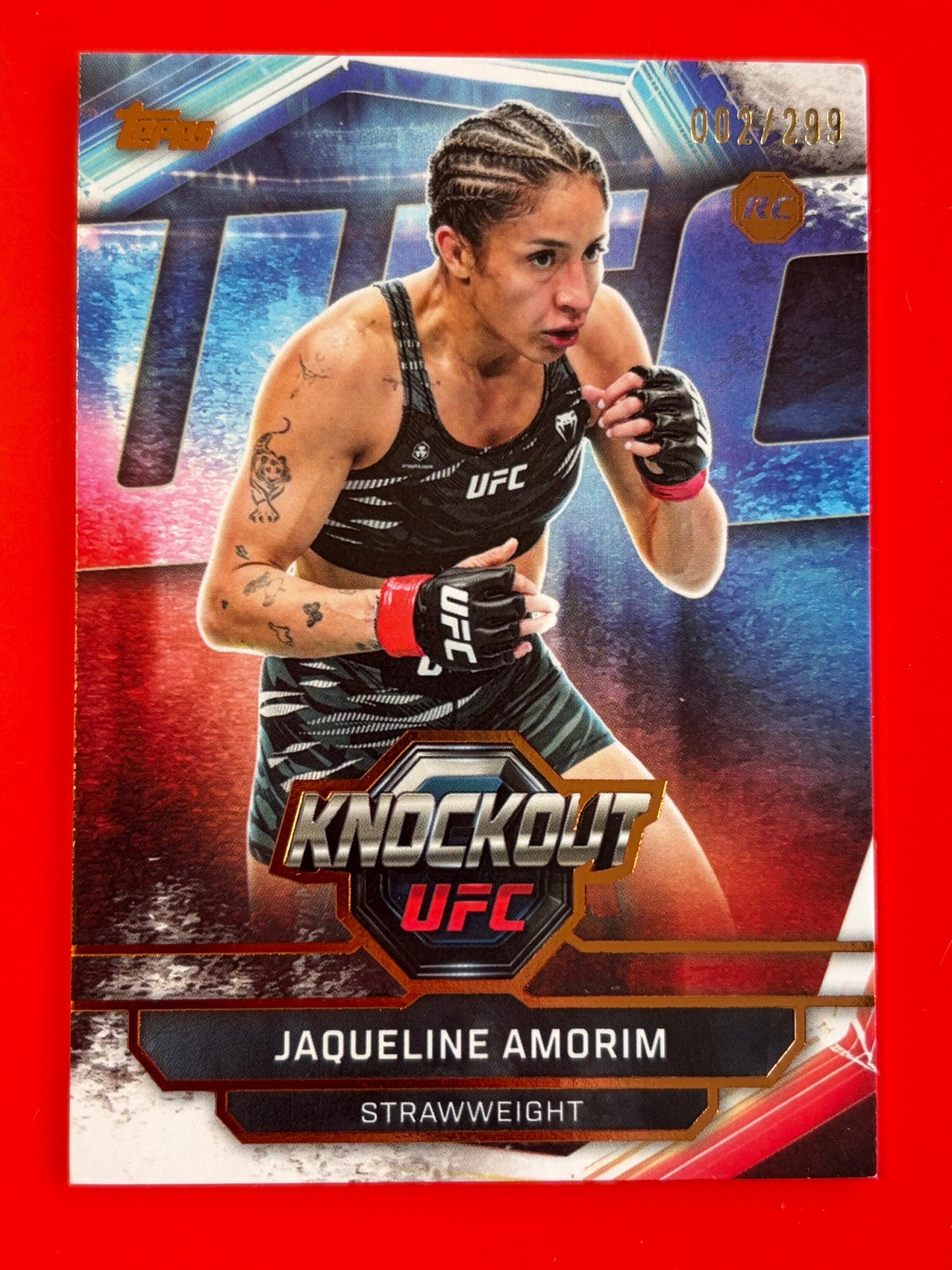 2026 Topps Knockout UFC Bronze #44 Jaqueline Amorim Rookie #/299