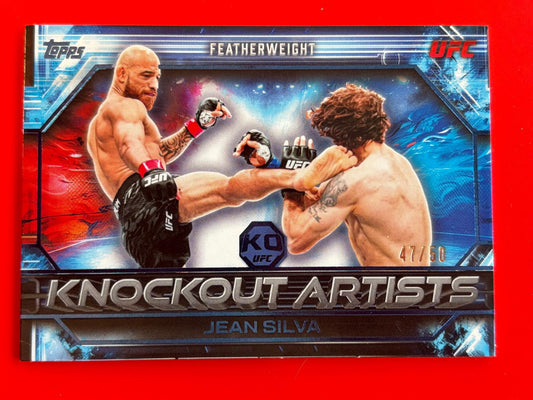 2026 Topps Knockout UFC Knockout Artists Blue #KA-14 Jean Silva #/50