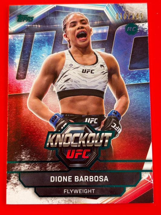 2026 Topps Knockout UFC Teal #80 Dione Barbosa Rookie #/149
