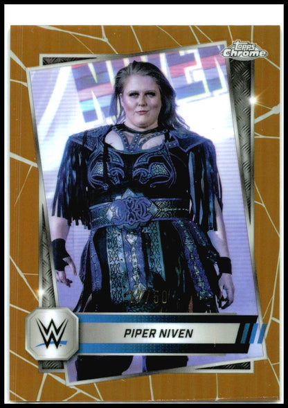 2025 Topps Chrome WWE Gold Refractor #152 Piper Niven #/50