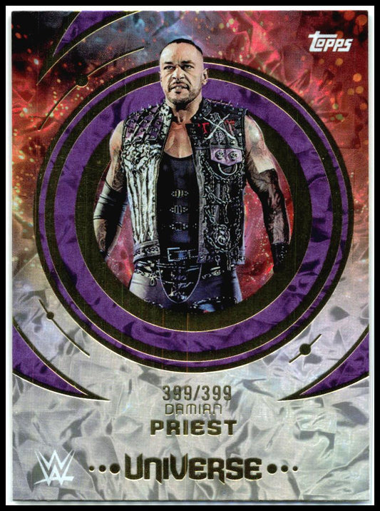 2025 Topps Universe WWE Purple Glass #45 Damian Priest #/399