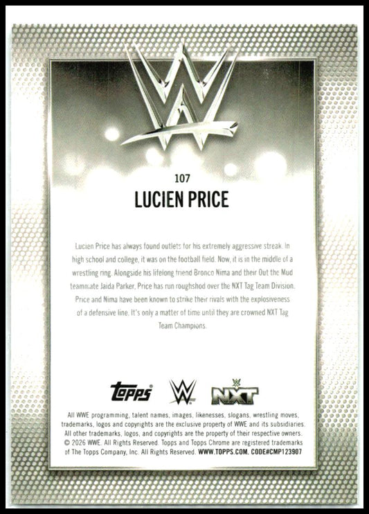 2026 Topps Chrome WWE #107 Lucien Price