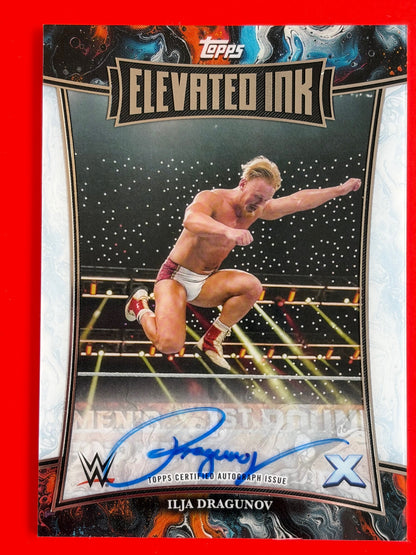 2025 Topps Exalted WWE Elevated Ink ##X Ilja Dragunov
