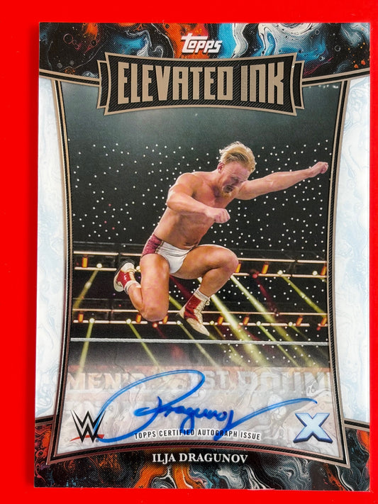 2025 Topps Exalted WWE Elevated Ink ##X Ilja Dragunov