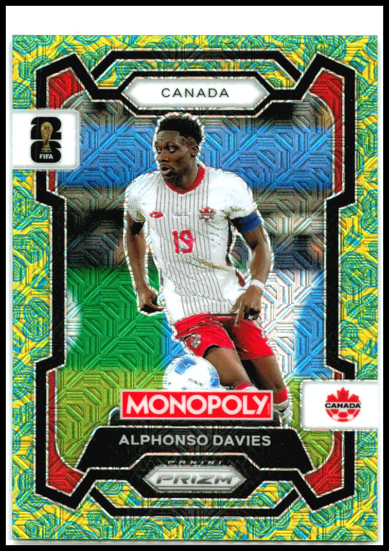 2026 Monopoly FIFA World Cup Hat Trick Mojo Prizms #78 Alphonso Davies Canada