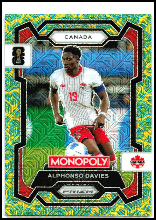 2026 Monopoly FIFA World Cup Hat Trick Mojo Prizms #78 Alphonso Davies Canada