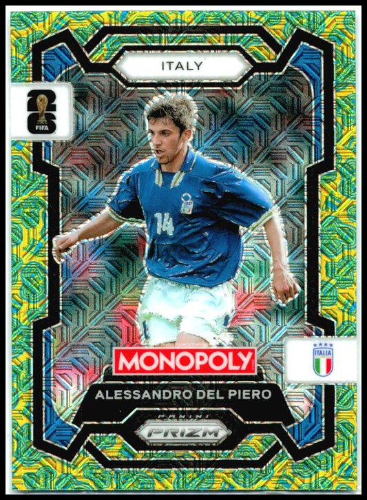 2026 Monopoly FIFA World Cup Hat Trick Mojo Prizms #39 Alessandro Del Piero