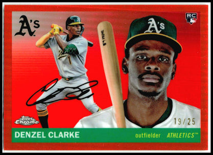 2025 Topps Chrome Platinum Orange Refractors #23 Denzel Clarke Rookie