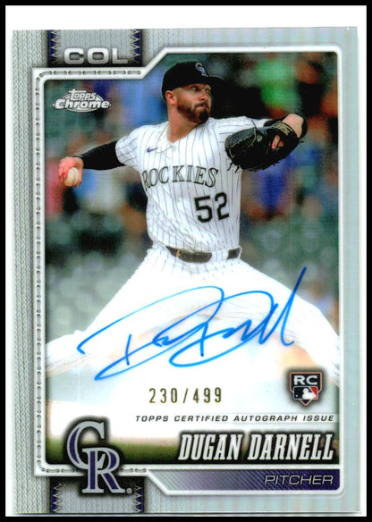 2026 Topps Chrome Rainbow Auto #/499 #RA-DD Dugan Darnell Auto Colorado Rockies