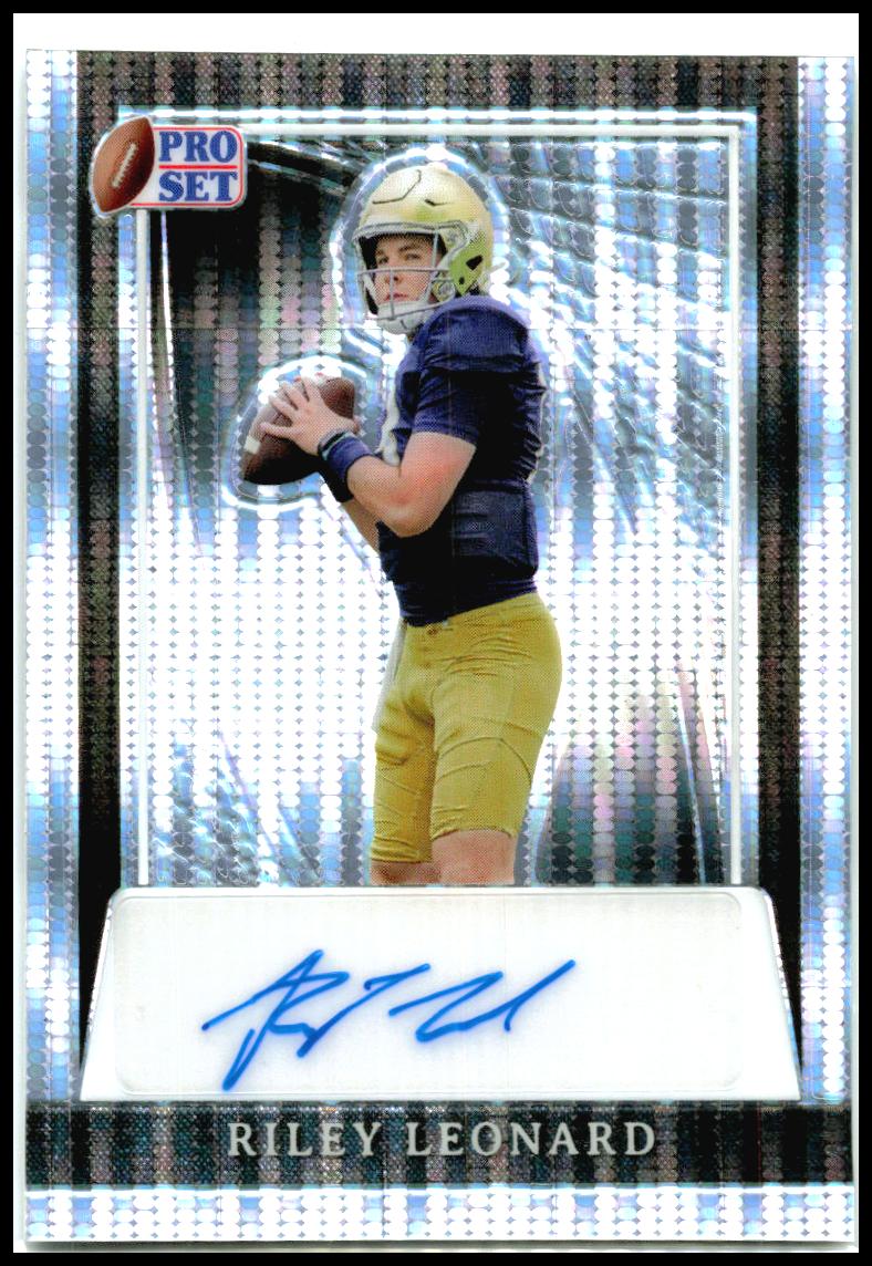 2024 Pro Set Metal Autographs Pulsar Silver #PA-RL1 Riley Leonard Auto Colts