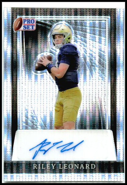 2024 Pro Set Metal Autographs Pulsar Silver #PA-RL1 Riley Leonard Auto Colts