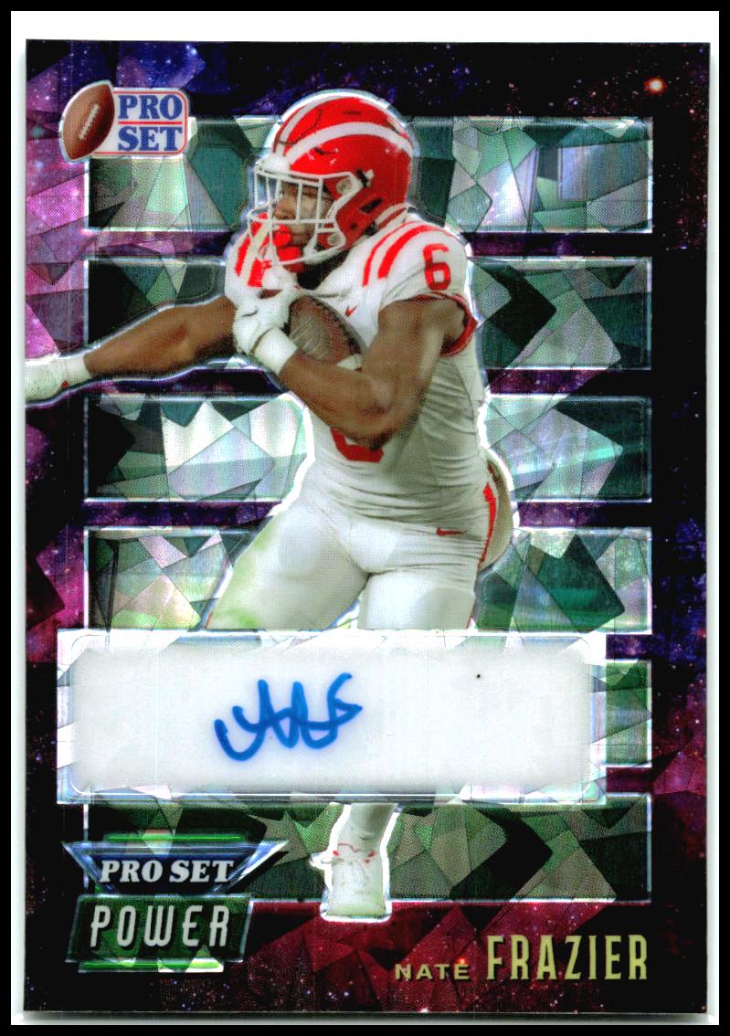 2024 Pro Set Metal Crystal Purple Auto 1/1 #PW-NF1 Nate Frazier Auto