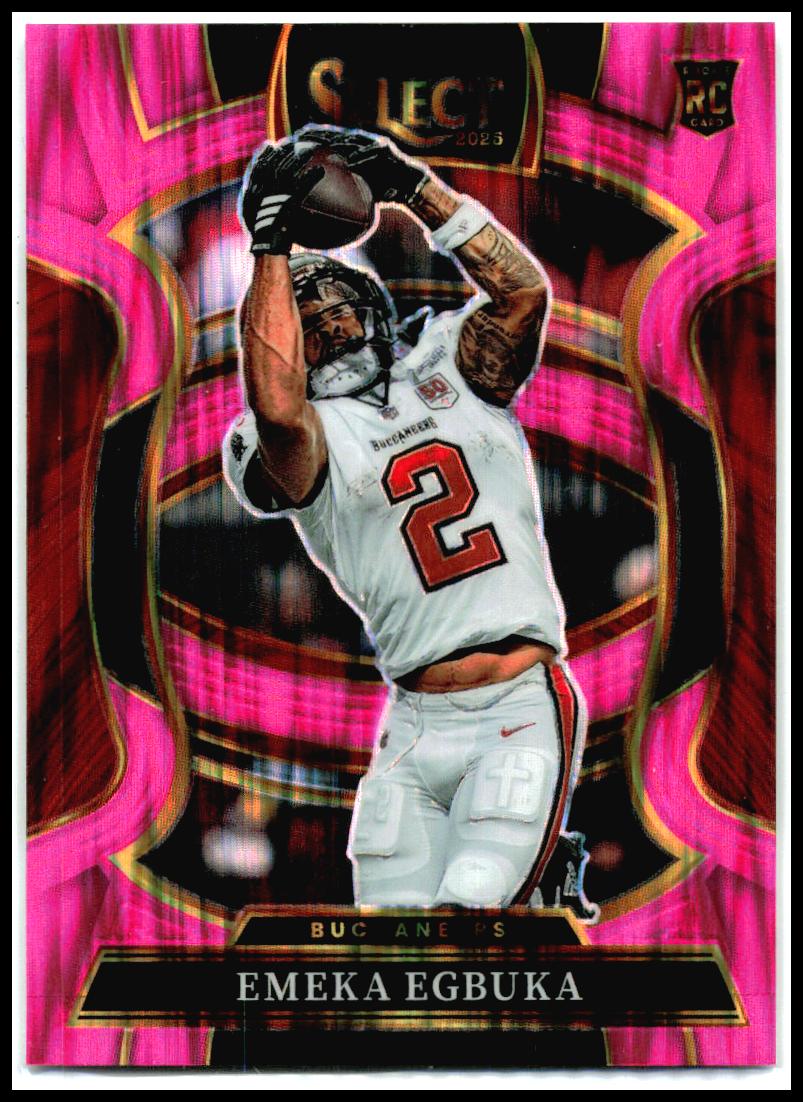2025 Panini Select Pink Prizm Shock #37 Emeka Egbuka Tampa Bay Buccaneers
