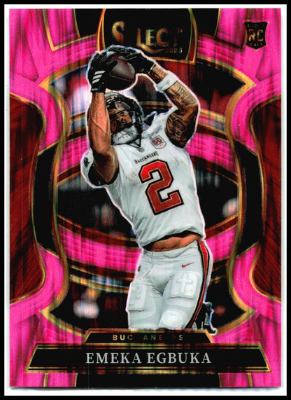 2025 Panini Select Pink Prizm Shock #37 Emeka Egbuka Tampa Bay Buccaneers