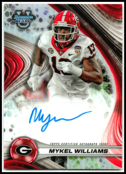 2024 Bowman U Best Best of 2024 Auto Refractor #BOA-MW Mykel Williams Auto