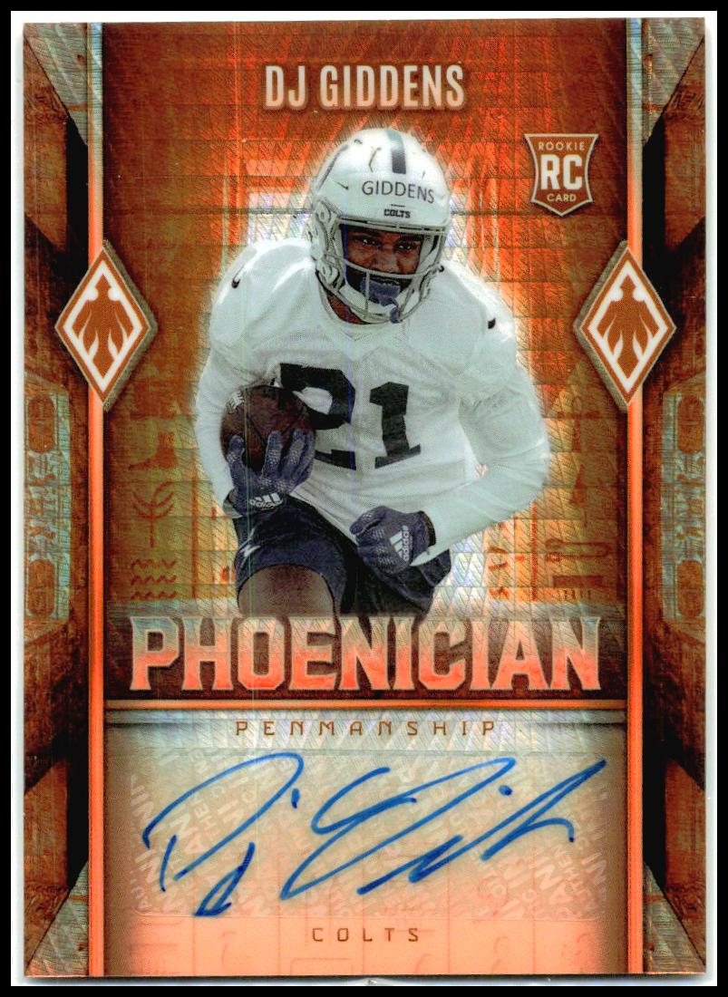 2025 Panini Phoenix Phoenician Auto Hyper Prizm #PHP-DJG DJ Giddens Auto Colts