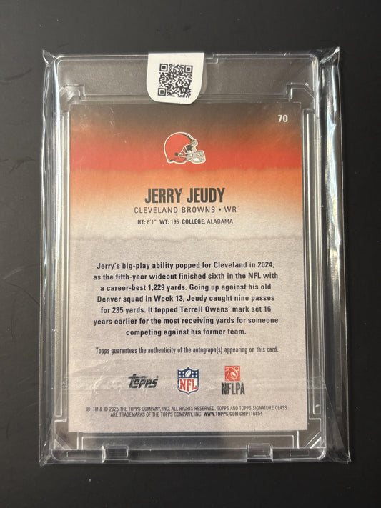 2025 Topps Signature Class Autographs Black #70 Jerry Jeudy Auto Browns