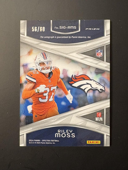 2024 Panini Spectra Signatures Hyper #SIG-RMS Riley Moss Auto Denver