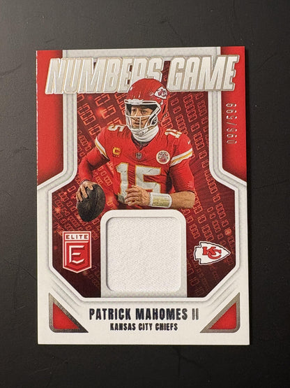 2025 Donruss Elite Numbers Game #NGJ-PMH Patrick Mahomes II Chiefs