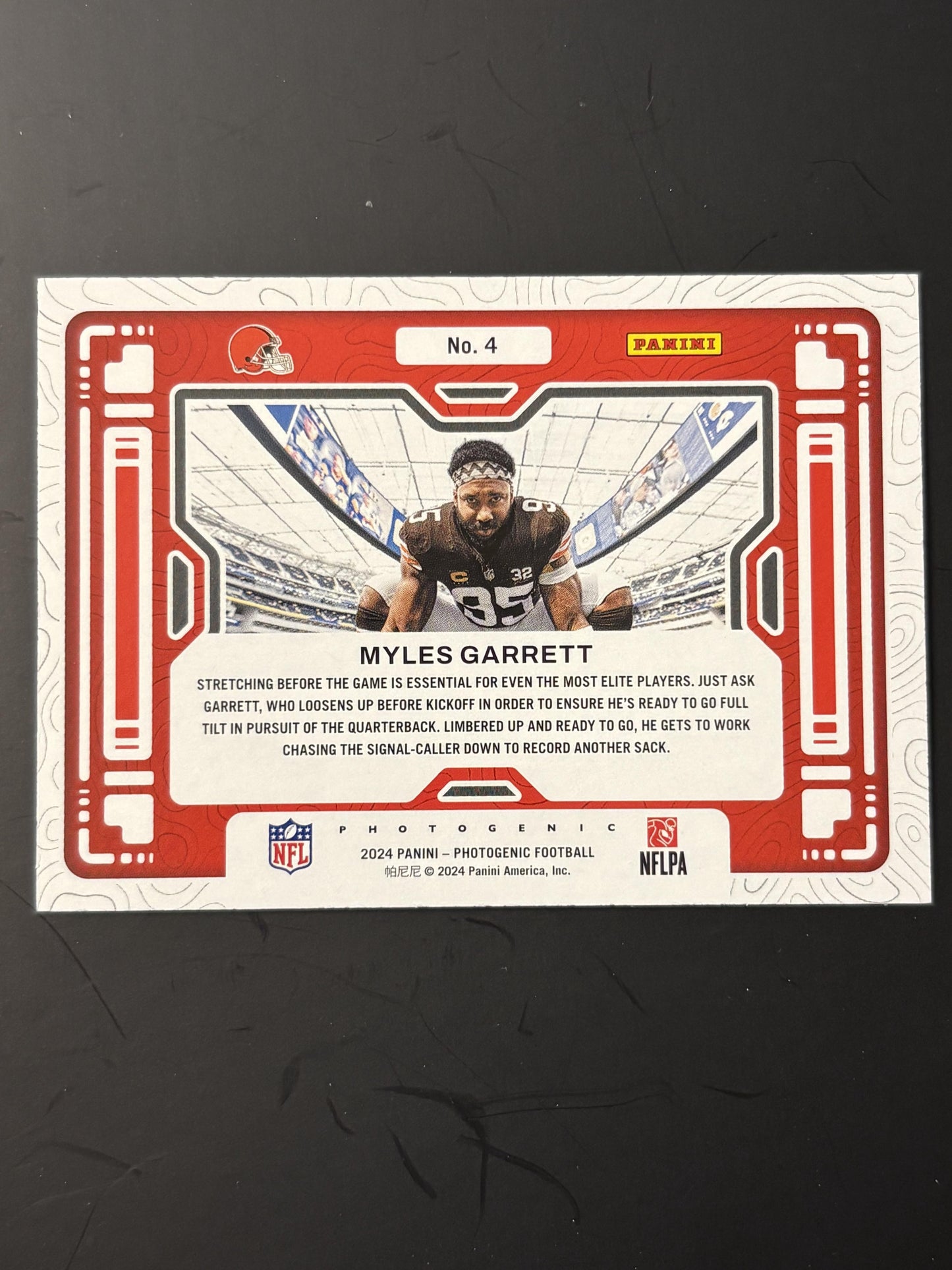 2024 Panini Photogenic A Different View Blue #4 Myles Garrett Browns