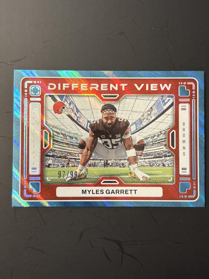 2024 Panini Photogenic A Different View Blue #4 Myles Garrett Browns