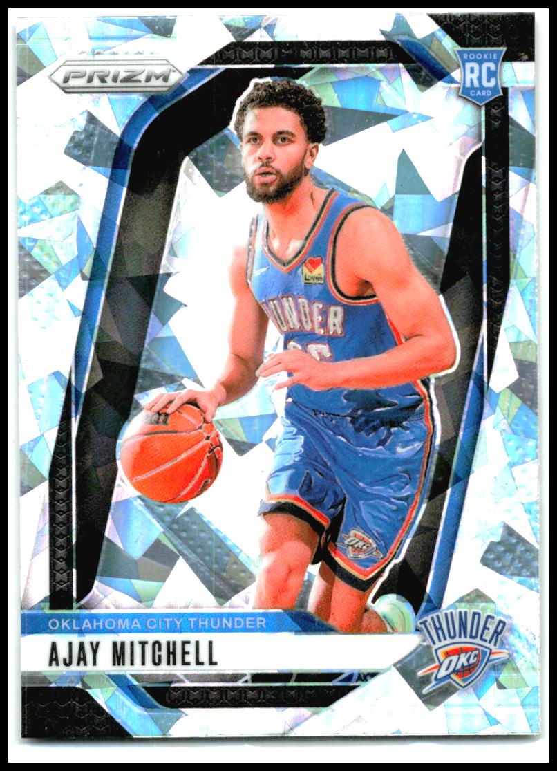 2024-25 Panini Prizm Prizms Ice #226 Ajay Mitchell Oklahoma City Thunder