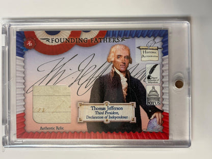 2025 Historic Auto Founding Fathers Document Touched Relic # Thomas Jefferson