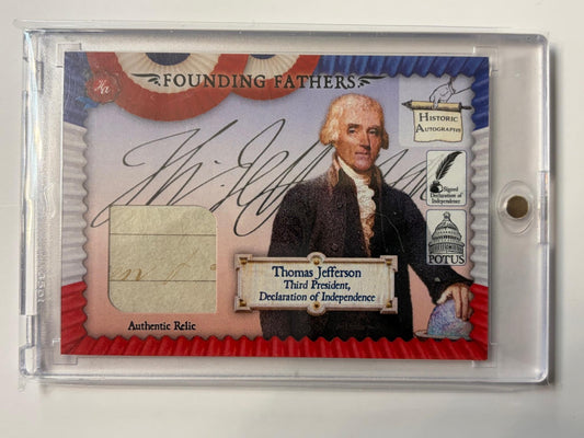 2025 Historic Auto Founding Fathers Document Touched Relic # Thomas Jefferson