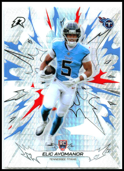 2025 Topps Resurgence Prism Refractor #195 Elic Ayomanor Tennessee Titans