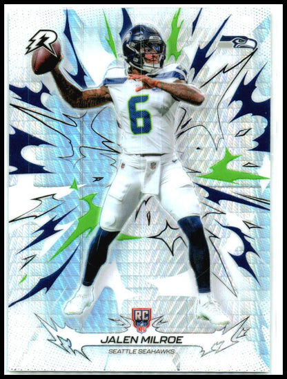 2025 Topps Resurgence Prism Refractor #189 Jalen Milroe Rookie Seattle Seahawks